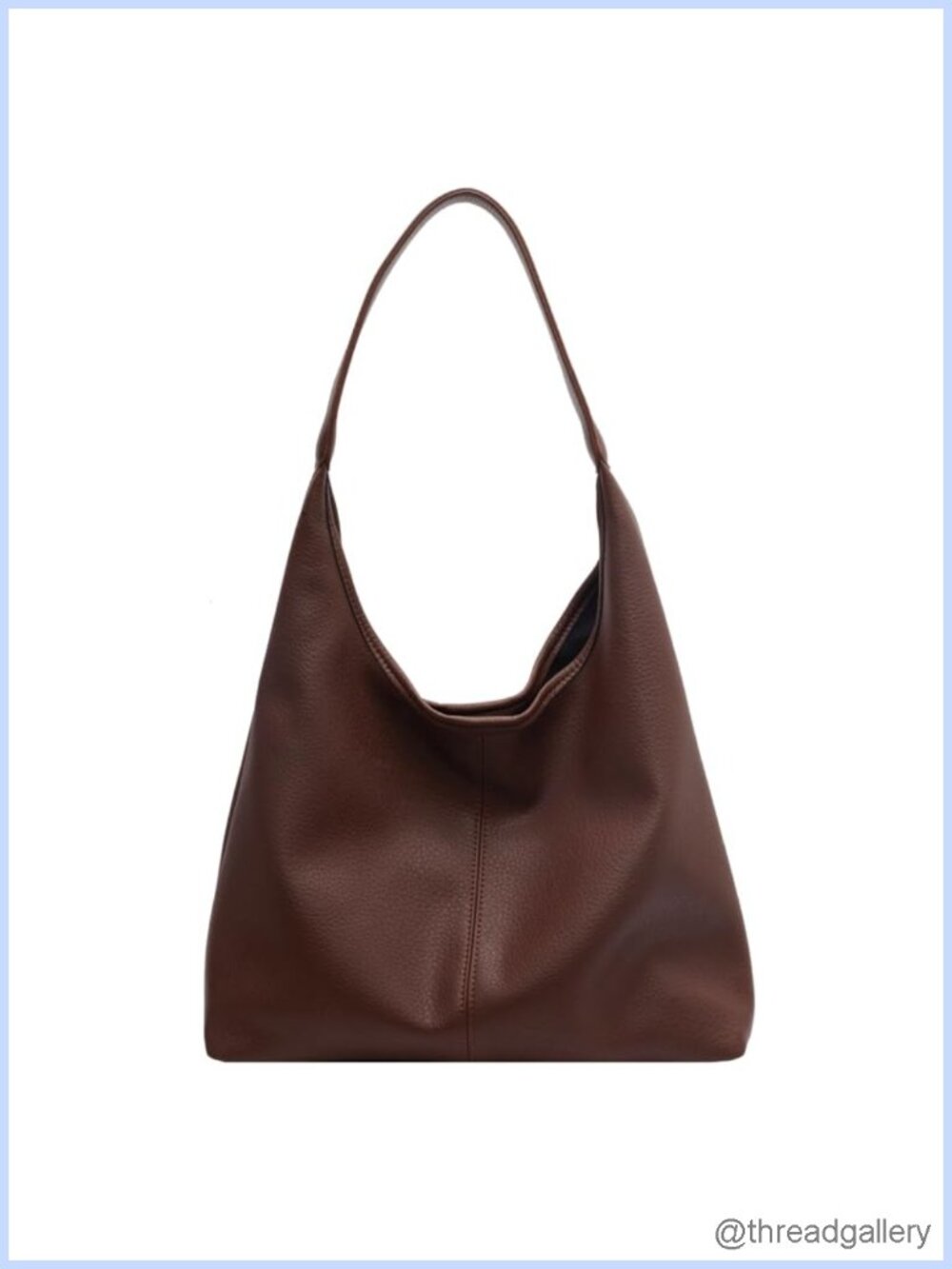 Slouchy Hobo Tote Bag Soft PU Leather Shoulder Purse 2pc Set